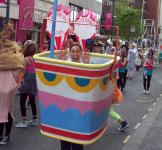 Photo of volunteer at the Manchester Day parade