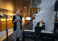 Karen Maclver and Jessica Leary from Scottish Opera performing at Chest Heart  Stroke Scotland's No Life Half Lived Parliamentary event