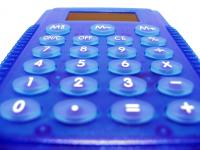 Image of blue calculator