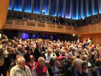 Image of audience for poetry event