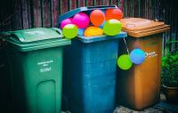 Photo of balloons in the bin