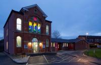 A photo of the Chapel FM building in a former church