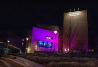 Photo of exterior of theatre at night