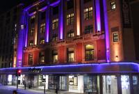 Photo of exterior of theatre at night