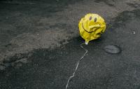 Deflated balloon