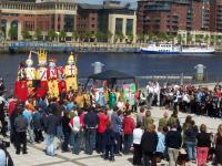 Photo of young people in Baltic Square