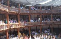 A photo of the audience at Shakespeare's Globe