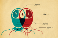 Graphic comparing right and left sides of the brain