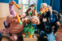 Children taking part in the Primary Arts programme