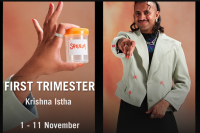 Promotional material for Krishna Istha’s show First Trimester