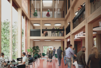 An artists' impression of the atrium at the proposed new theatre in Oldham