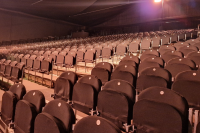 An interior shot of the Orchard West Theatre auditorium seating