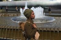 A photo of a man dressed as a First World War Soldier