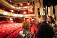 Keir Starmer visiting the Lyric Hammersmith Theatre