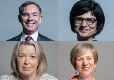 (Clockwise) Thangam Debbonaire, Lilian Greenwood, Barbara Keeley and Chris Bryant