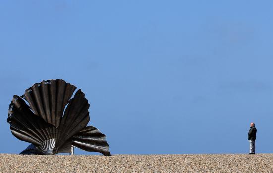 Photo of Scallop sculpture on Aldeburgh beach