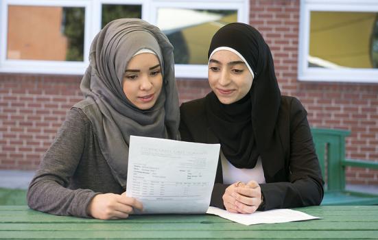 Photo of students with results