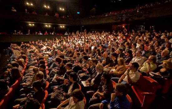 View of an audience within a theatre