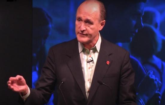 Photo of Sir Peter Bazalgette giving his speech