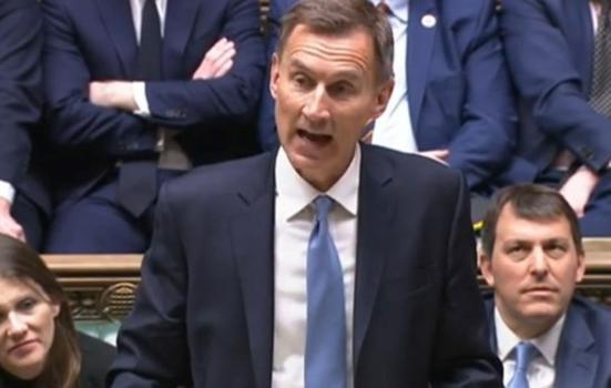 Chancellor Jeremy Hunt delivering the Spring Budget