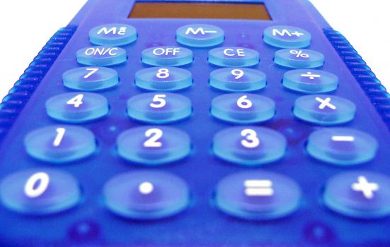 Image of blue calculator