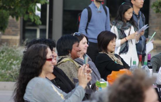 Photo of audience watching performance