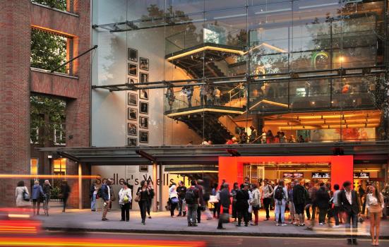 Photo of exterior of theatre at night