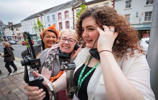 Women using immersive technology