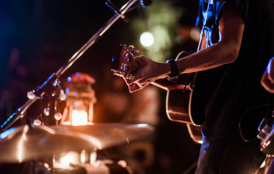 musician playing guitar