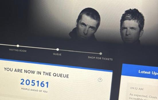 Screengrab of Ticketmaster Oasis sale