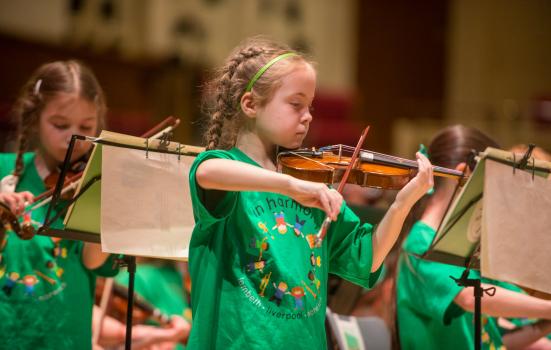 Girl playing violin