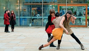 Photo: Meet Me Far From Gravity, a pop-up dance performance © PHOTO Richard Thomson