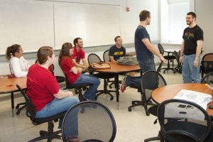 Photo of Students performing a story one word at a time