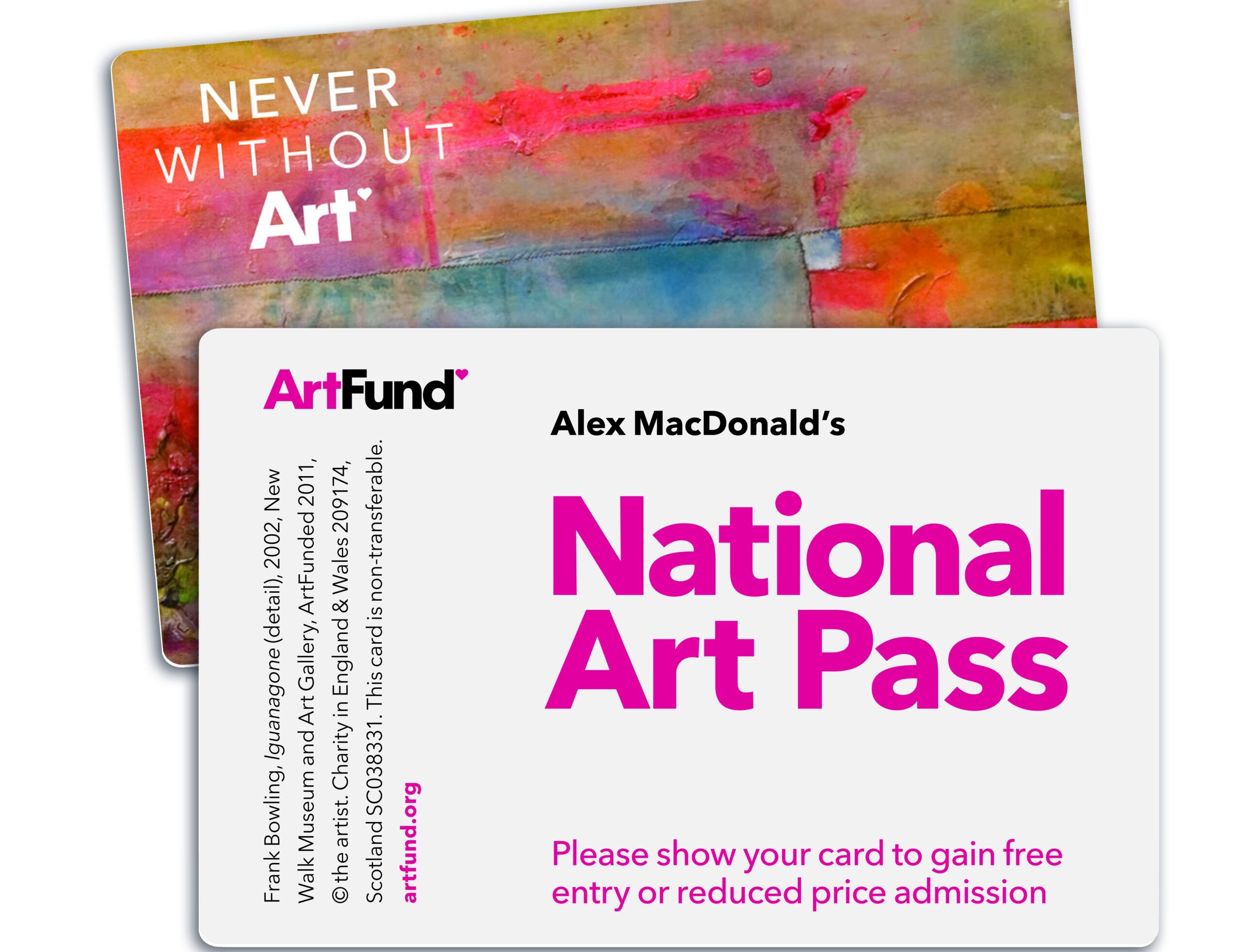 Image of National Arts Pass card