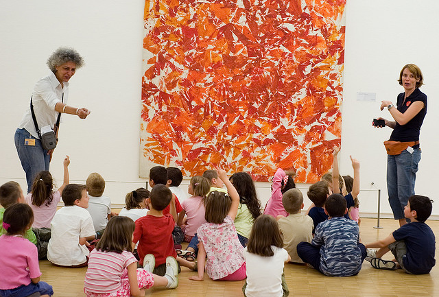 Photo of kids in a gallery