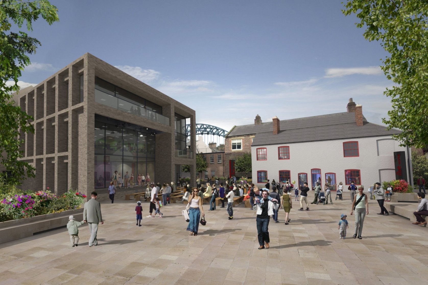 CGI image of Live Theatre's public park and performance space