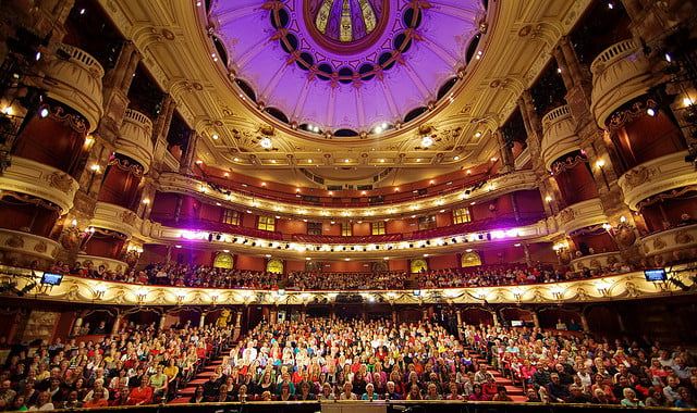 Photo of the participating audience at performance at London's Coliseum