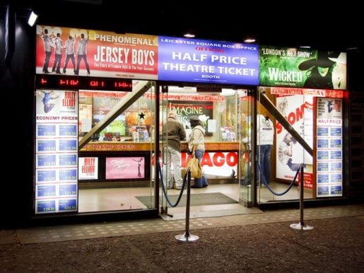 Photo of a ticket agency booth