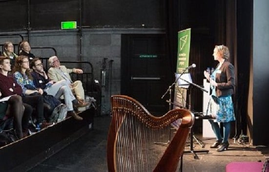 Photo of woman giving a talk