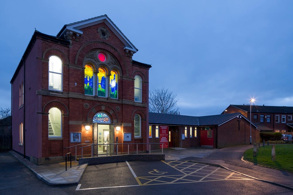 The outside of Chapel FM arts centre in Leeds