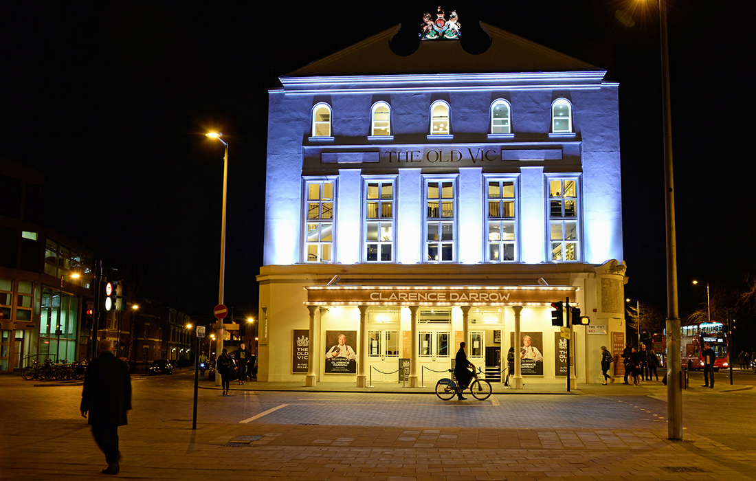 The Old Vic at nightime