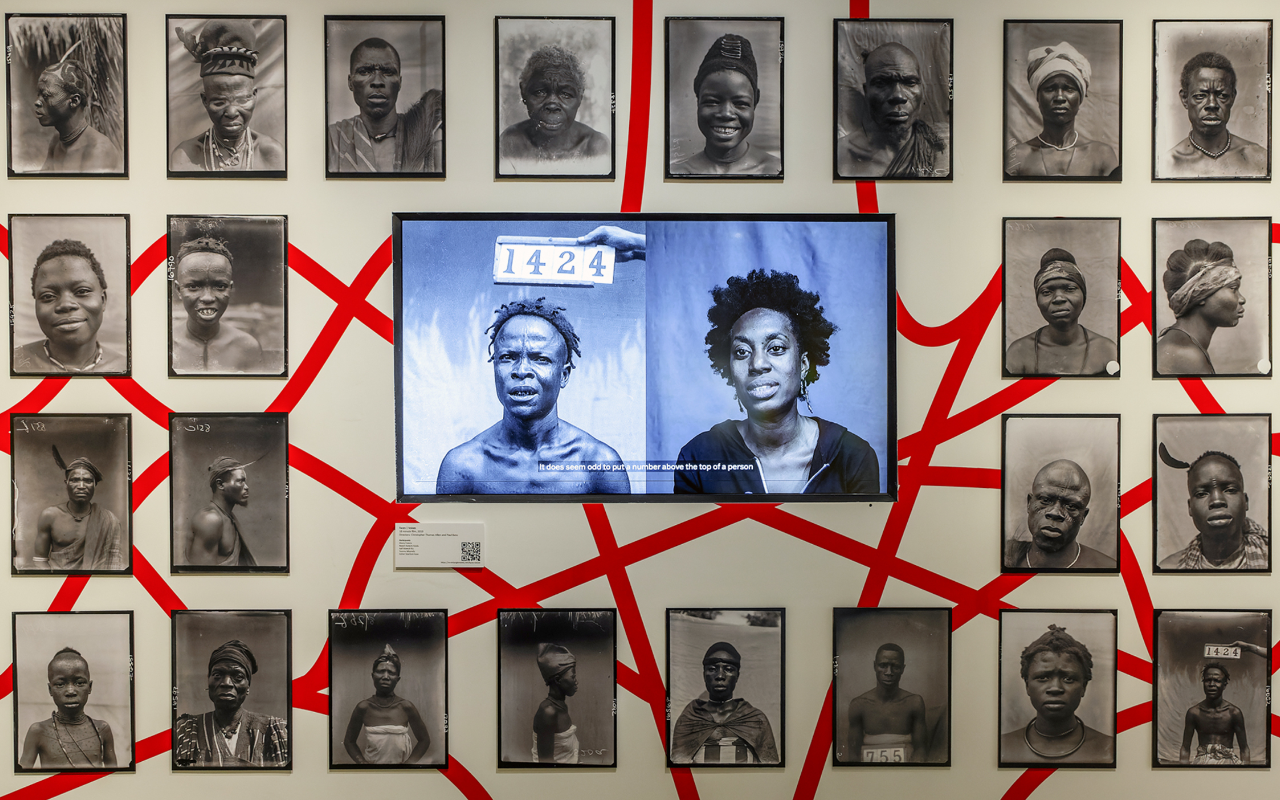 Image of the debating colonial photographs installation