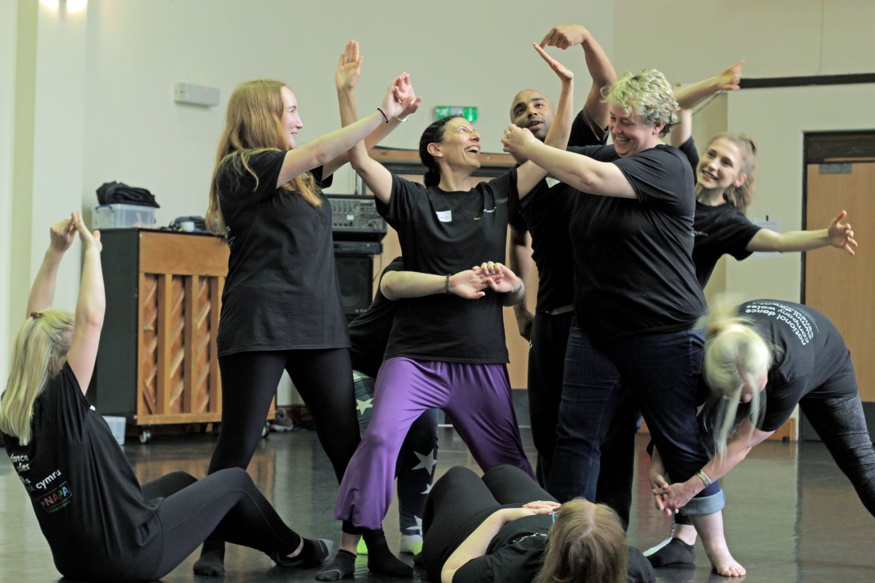 Health workers in a dance workshop