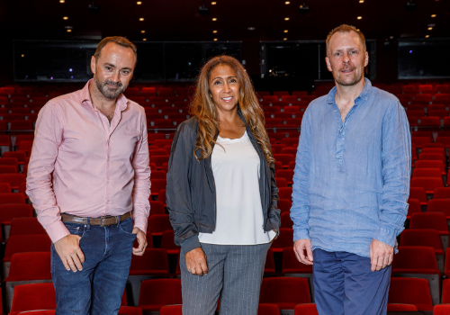 Photograph of Chris Stafford, Sita McIntosh, Nikolai Foster (in order of appearance))