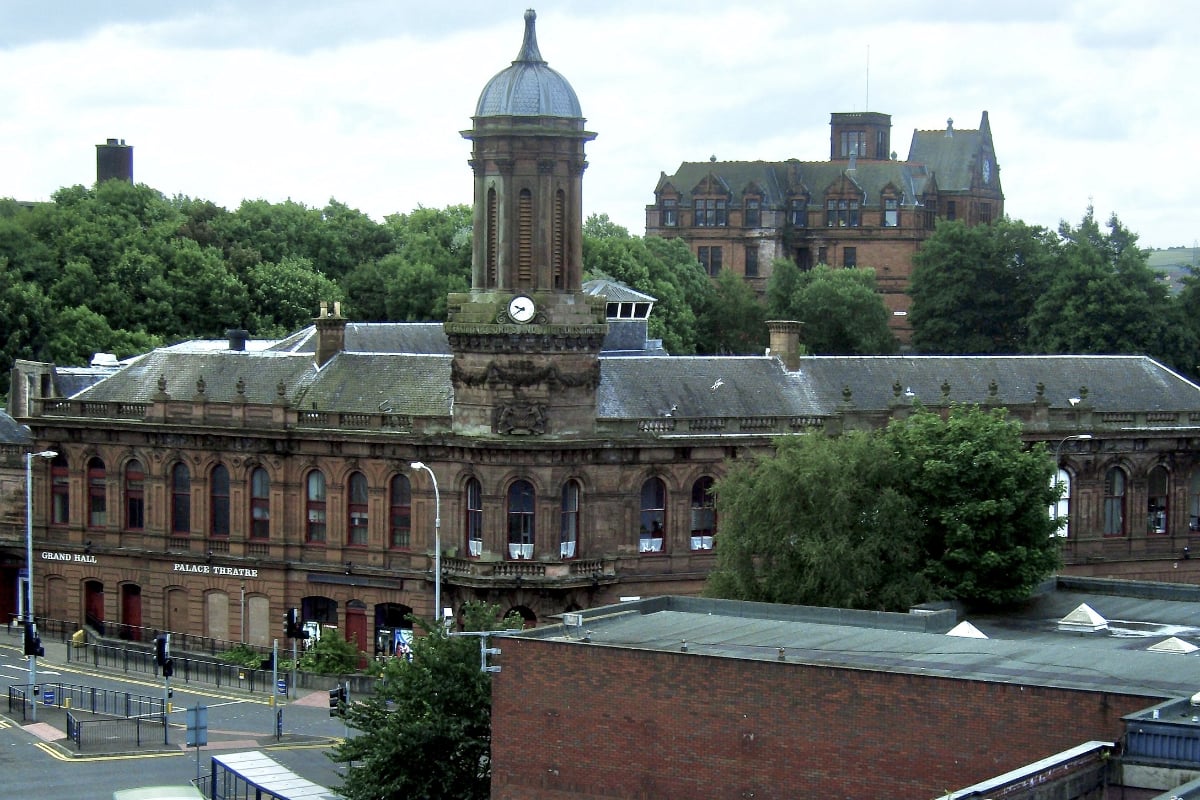 Exterior of the Palace Theatre and Grand Hall in Kilmarnock