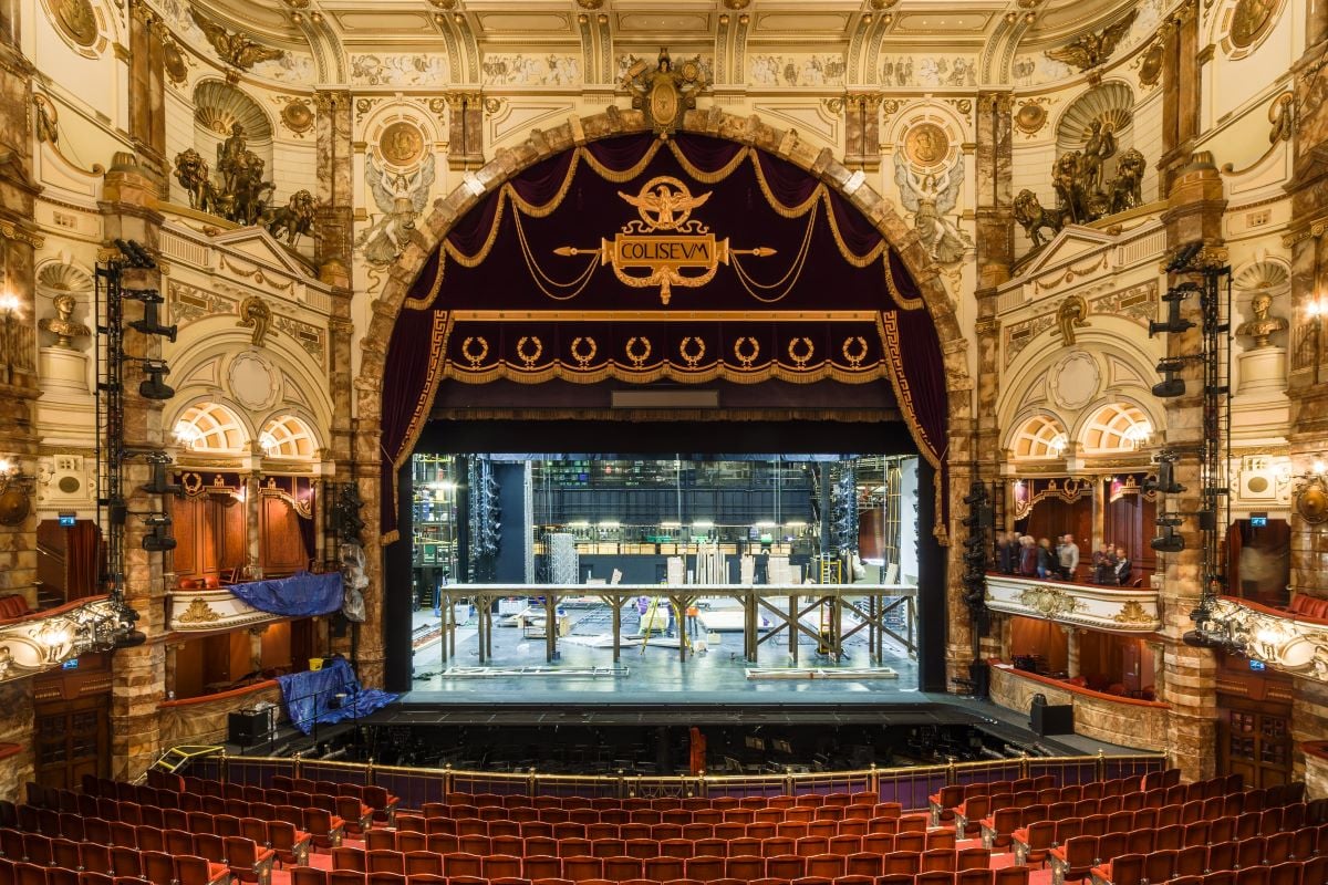 The interior of the London Coliseum, the home of English National Opera