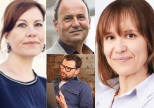 (Clockwise from centre) Nick Starr, Hilary Knight, Nick Sherrard, Kati Price. Four headshots of the appointments edited together.