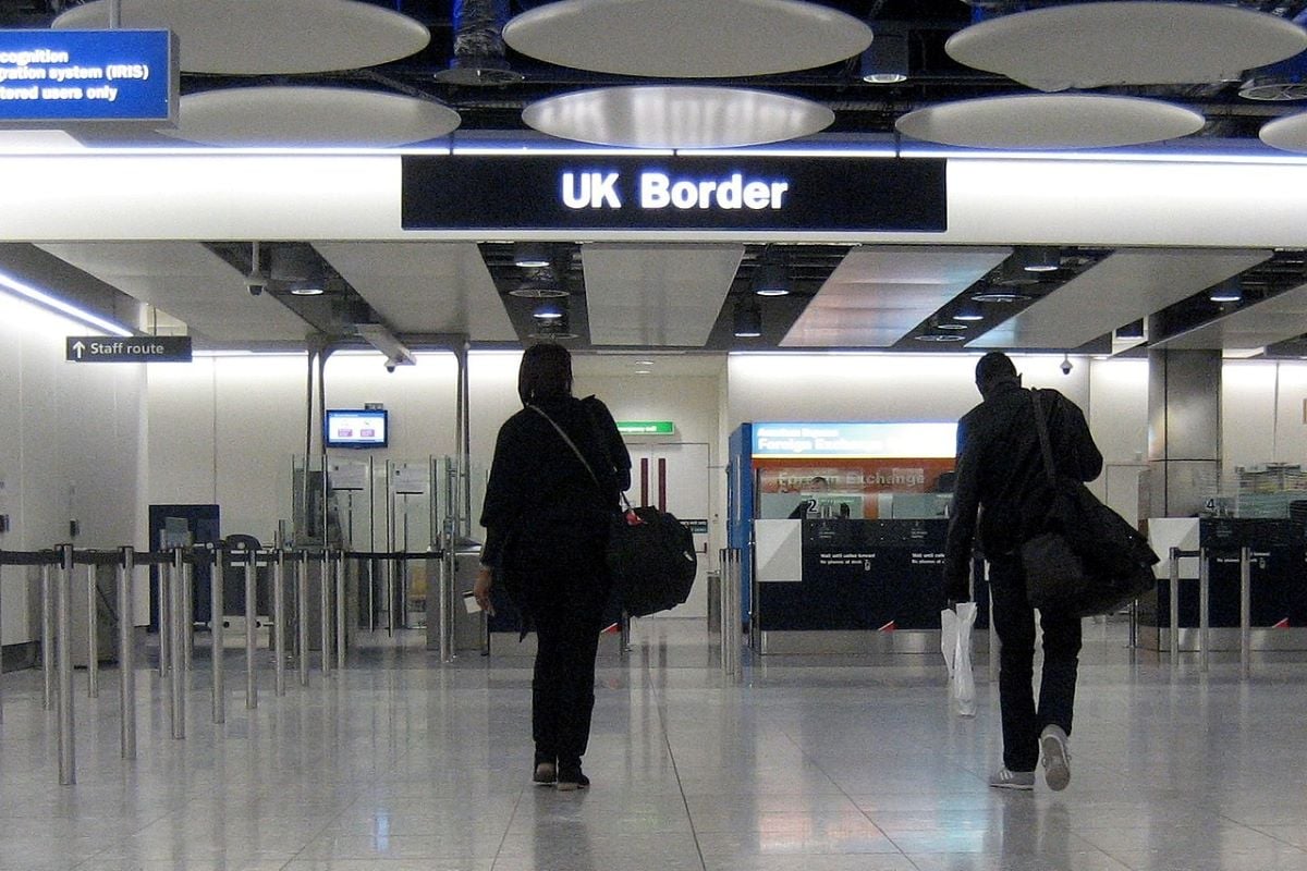 UK border control at Heathrow airport