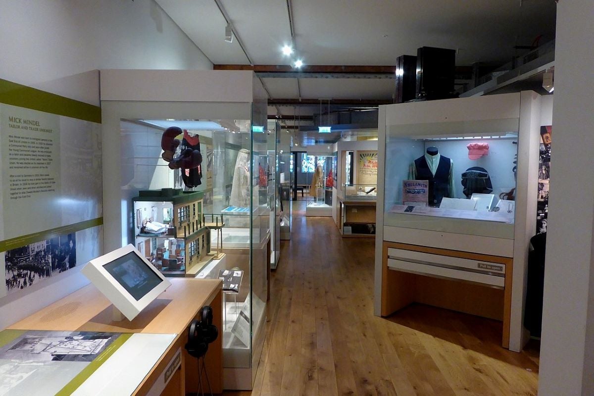 The second floor exhibit room at the Jewish Museum London