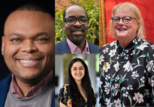 (Clockwise) Ulric Neblett-Leigh, Sarah King, Gursimran Oberoi, Cedric Ntumba. Images of the new trustees at Watts Gallery edited together.